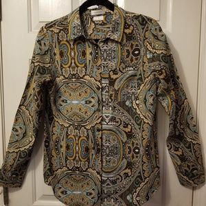 Van Heusen paisley long sleeve blouse